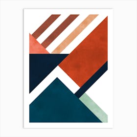 Colorful geometric shapes 2 Art Print