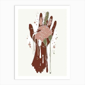 Bloody Hand Art Print