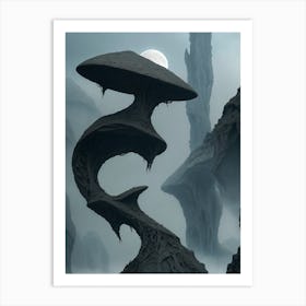 Mushroom Sculpture Art Print