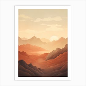 Landscape With Mountains Art Print