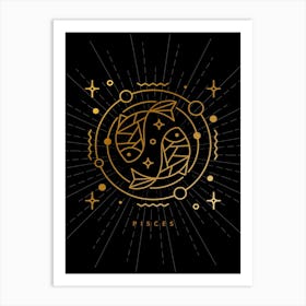 Zodiac Sign — Zodiac geometric Art Print