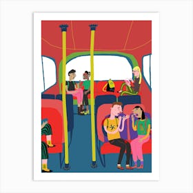 In The Bus Art Print