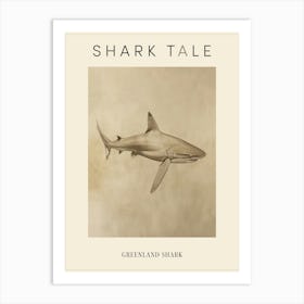 Greenland Shark Vintage Illustration 4 Poster Art Print