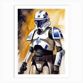 Captain Rex Star Wars Painting (18) Art Print
