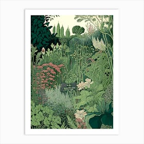 Claude Monet’S Garden, France Vintage Botanical Art Print