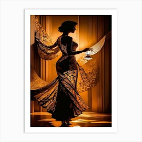 Figura De Mujer Con Lamppara Art Print