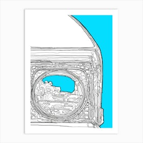 Blue Automobile Art Print