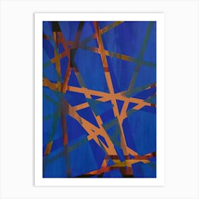 Tangled - Blue Tan Art Print