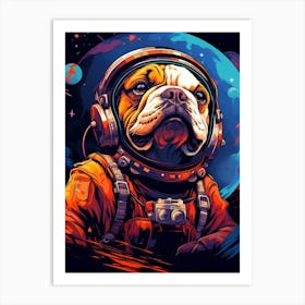 Bulldog Astronaut Art Print