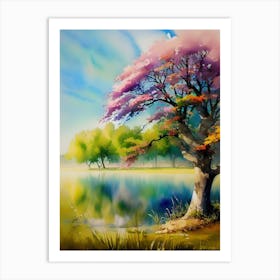 Tree In The Water 4 Art Print