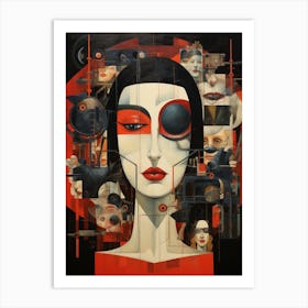 Woman'S Face Art Print