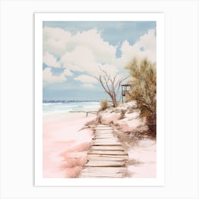 Bohemian Art Of Pink Sands Beach, Harbour Island Bahamas 2 Art Print