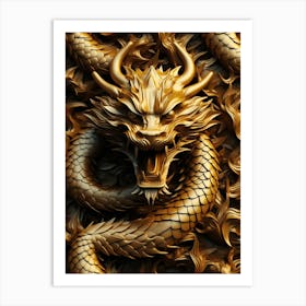 Gold Dragon Art Print