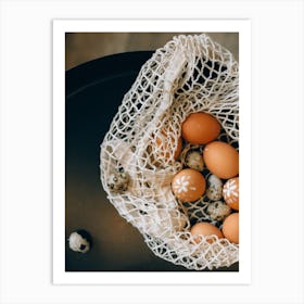 Eggs In A Net Art Print