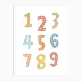 123 Numbers Nursery Art Print