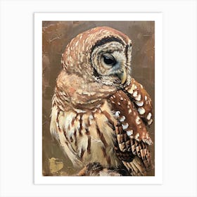 Barred Owl Painting 4 Art Print