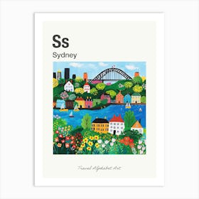 Kids Travel Alphabet  Sydney 1 Art Print