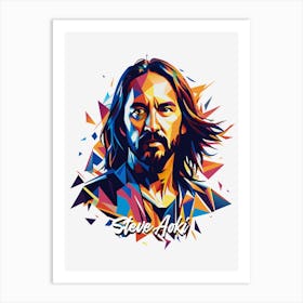 Steve Aoki 01 Portrait Music Icon WPAP Pop Art Style Art Print