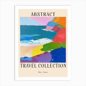 Abstract Travel Collection Poster Maui Usa 2 Art Print