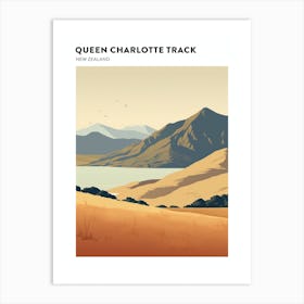 Queen Charlotte Track New Zealand 3 Hiking Trail Landscape Poster Art Print