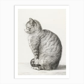 Sitting Cat, Jean Bernard Art Print