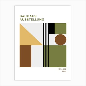 Bauhaus Green Exhibition 2 Art Print