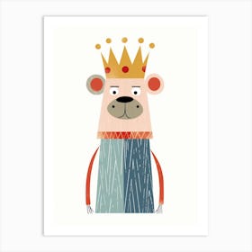 Little Baboon 2 Wearing A Crown Art Print