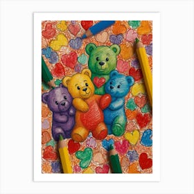 Teddy Bears 7 Art Print