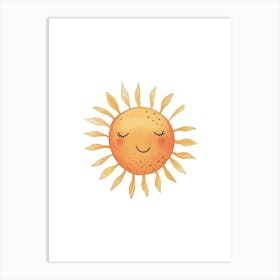 Sun With Closed Eyes Art Print