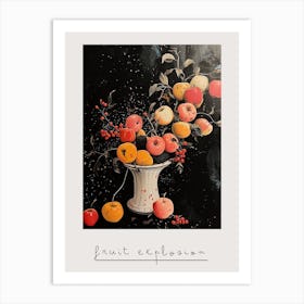 Art Deco Fruit Explosion Poster Art Print