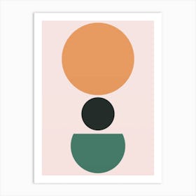 Orange, Green, And Black Art Print