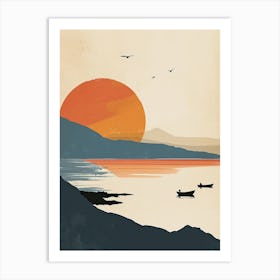 Sunset In Ireland Art Print