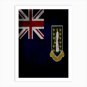 Virgin Islands Uk Flag Texture Art Print