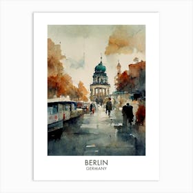 Berlin Germany Watercolour Travel Art Print