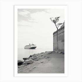 Civitavecchia, Italy, Black And White Photography 1 Art Print