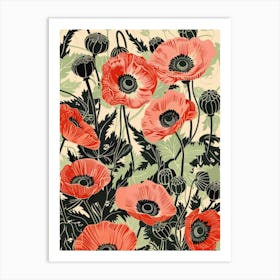 Poppies Vector Art Print
