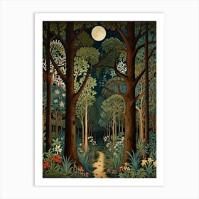 William Morris Forest At Night 11 Art Print