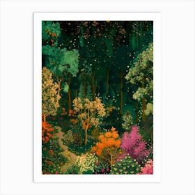 Fairy Forest Inspired by William Morris Art Print