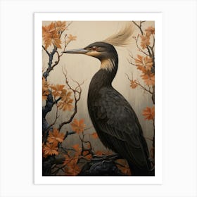 Dark And Moody Botanical Cormorant 4 Art Print