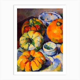 Kabocha Squash 3 Cezanne Style vegetable Art Print