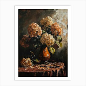 Baroque Floral Still Life Hydrangea 3 Art Print