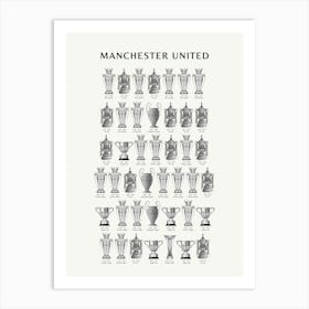 Manchester United Trophies Art Print