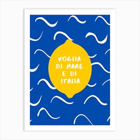 Voglia di mare Art Print