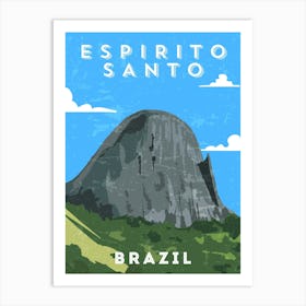 Espirito Santo, Brazil — Retro travel minimalist poster Art Print