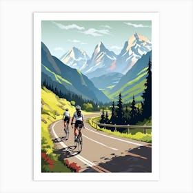 Tour De Mont Blanc France 13 Vintage Travel Illustration Art Print