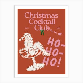 Christmas Cocktail Club | Ho Ho Ho Art Print