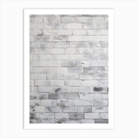 White Brick Wall 1 Art Print