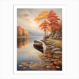 Autumn By The Lake Art Print