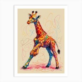 Default Draw Me A Giraffe Attempting Balletlegs Tangled Grace 0 Art Print