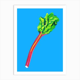 Rhubarb Stick Light Blue Art Print